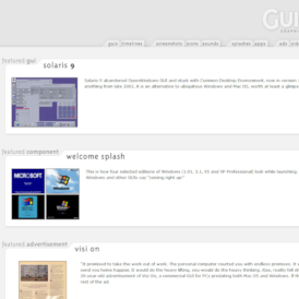 screenshot of the guidbook gallery website